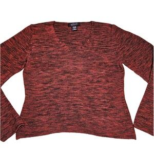 Willie Smith Women's‎ Sweater LARGE Red Rust Brown Knit Top Witchy Whimsigoth